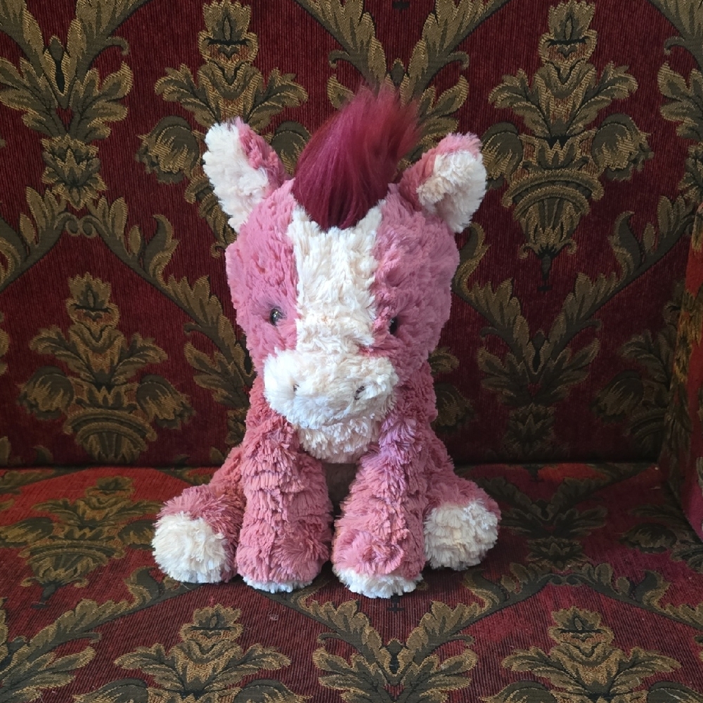 Gund Pink and White Plush Cozy Horse